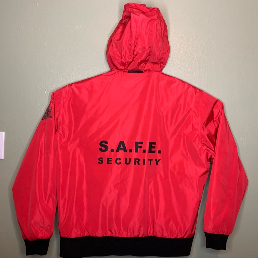 BDA Mens XL Red Super Bowl LI 2017 Official Event Staff Security Hooded Jacket